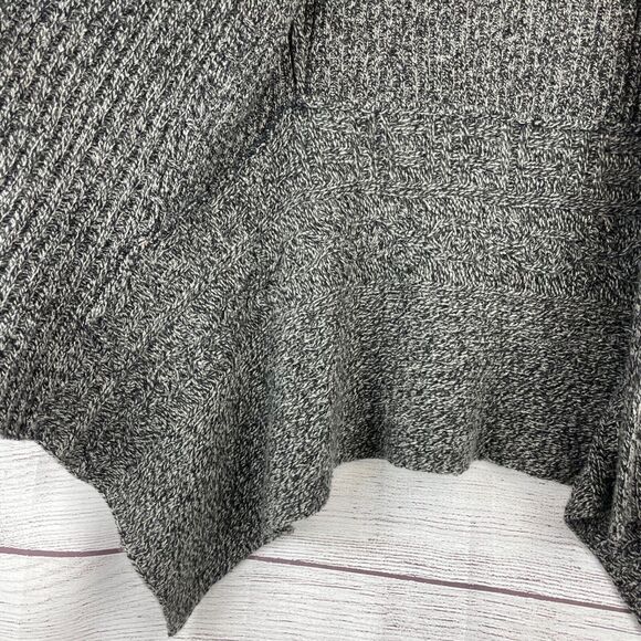 Canary by Anthropologie Marled Gray Cable Chunky Ribbed Open Front Cardigan XS - Picture 5 of 10